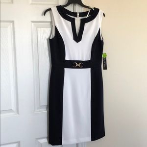 Chelsea Rose white and navy sheath dress size‎ 4
